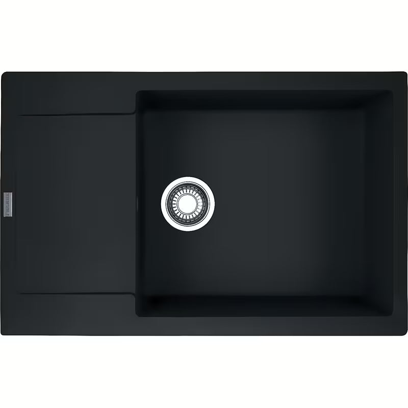 Franke Maris fragranitno pomivalno korito z odcejalnikom 780 mm x 500 mm v mat črni barvi