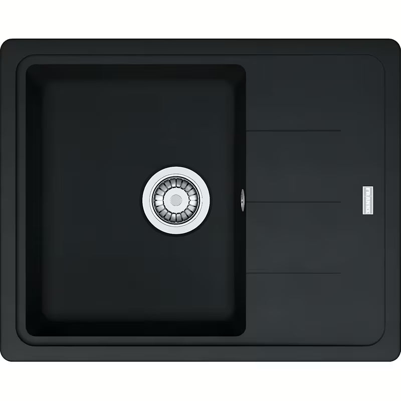 Granitno pomivalno korito Franke BFG 611-62 z obojestranskim odcejalnikom v črni mat barvi