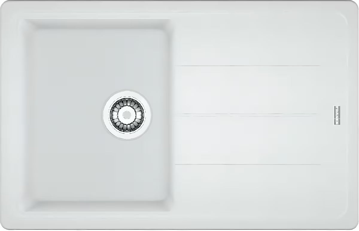 Granitni pomivalno korito Franke BFG 611-78 s reverzibilnim ocjeđivačem u boji ledeno bijela