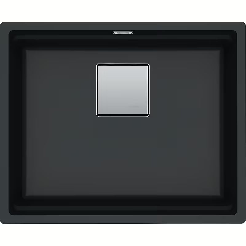 Granitni kuhinjski enojno korito Franke Kubus 2 u crnoj boji pro spodnja montaža pod delovni pult