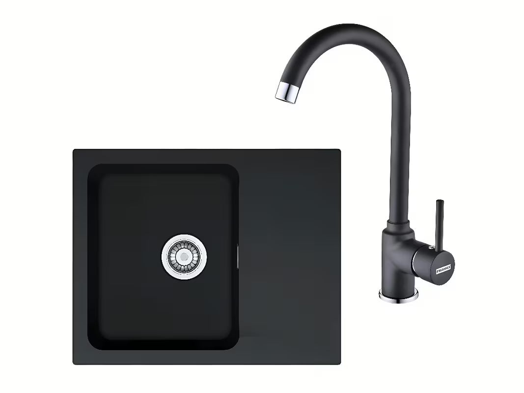 Set Franke Orion OID 611-62 s kompozitnim sudoperom s ocjednom plohom i kuhinjskom slavinom Franke FP 9000