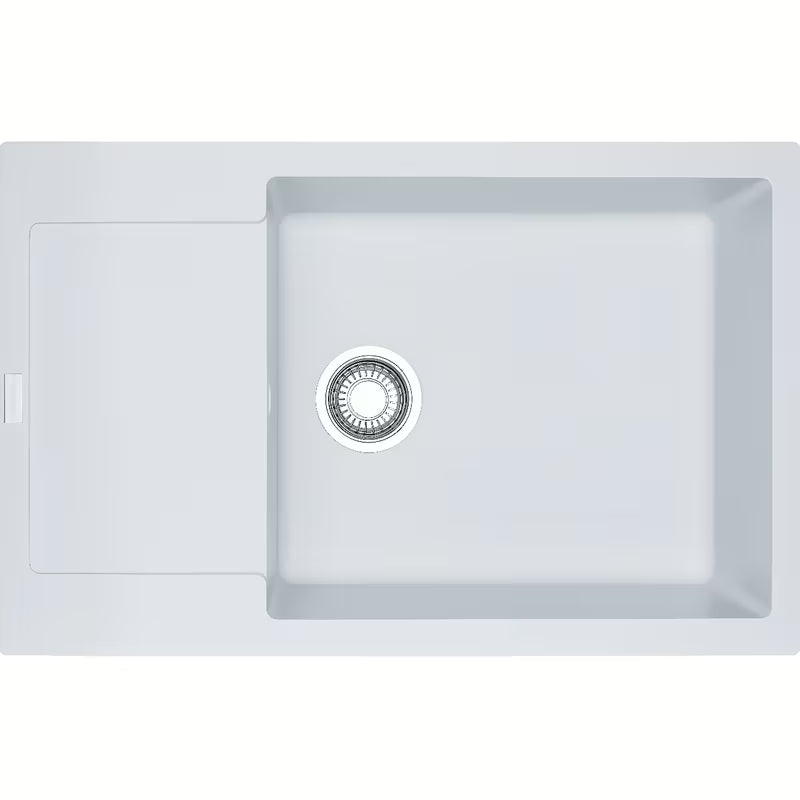 Franke Maris MRG 611-78 fragranitno pomivalno korito z odcejalnikom v beli barvi za delovni pult