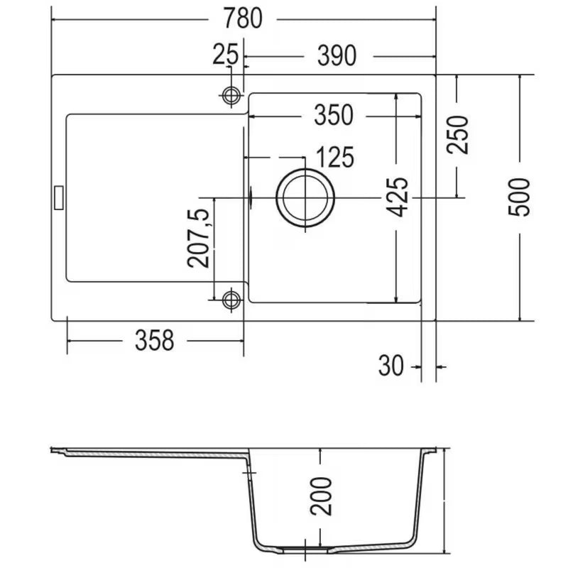 Granitni pomivalno korito Franke MRG 611 s reverzibilnom ocjednom plohom u boji pješčani melir