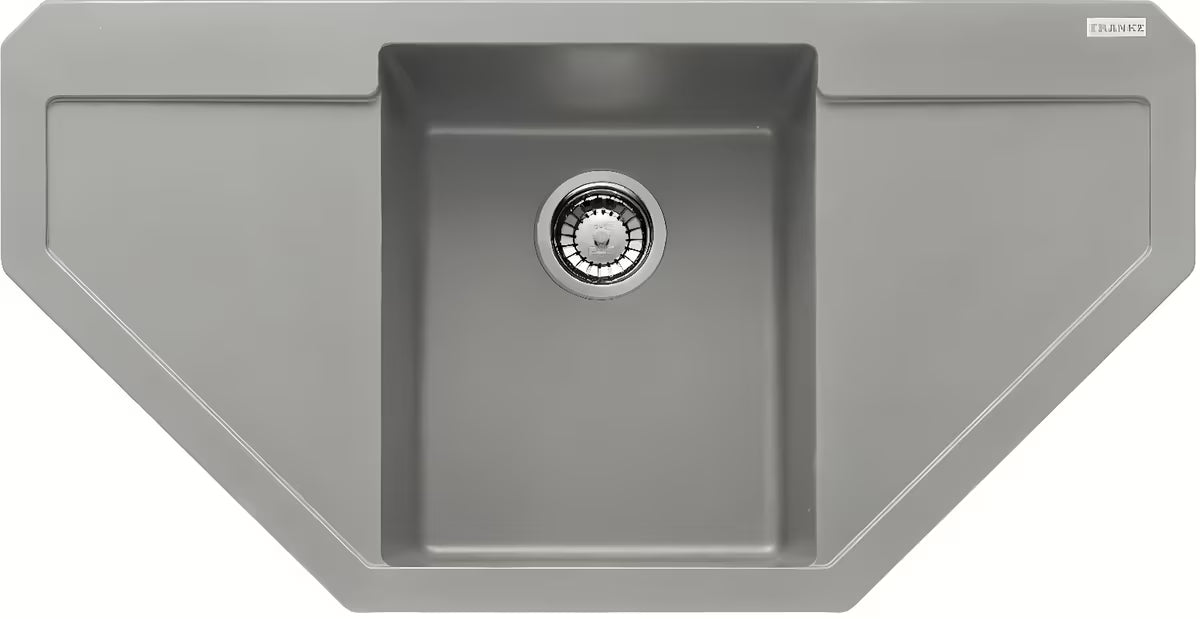 Granitni pomivalno korito Franke MRG 612 E z odcejalnikom u boji sivi kamen pro montaža za delovni pult.