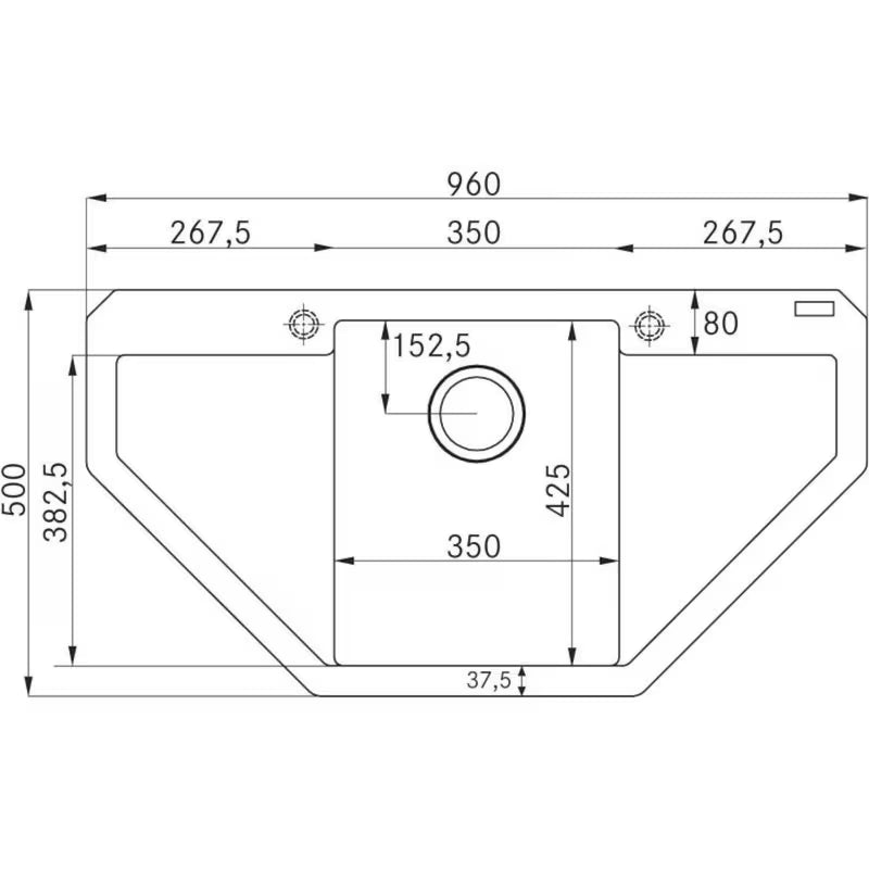 Granitni pomivalno korito Franke MRG 612 E z odcejalnikom u boji sivi kamen pro za delovni pult montažu.