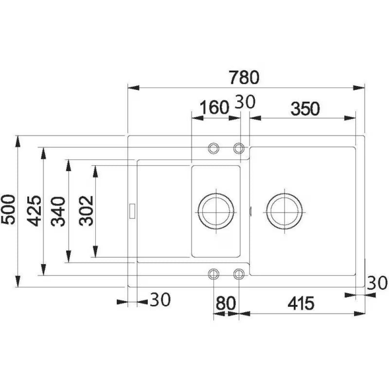 Granitni pomivalno korito Franke MRG 651-78 s reverzibilnim ocjeđivačem u boji sivi kamen