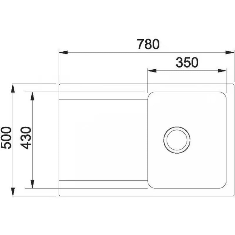Crni pomivalno korito Franke Oid 611-78 od Tectonite materijala z odcejalnikom pro montaža za delovni pult