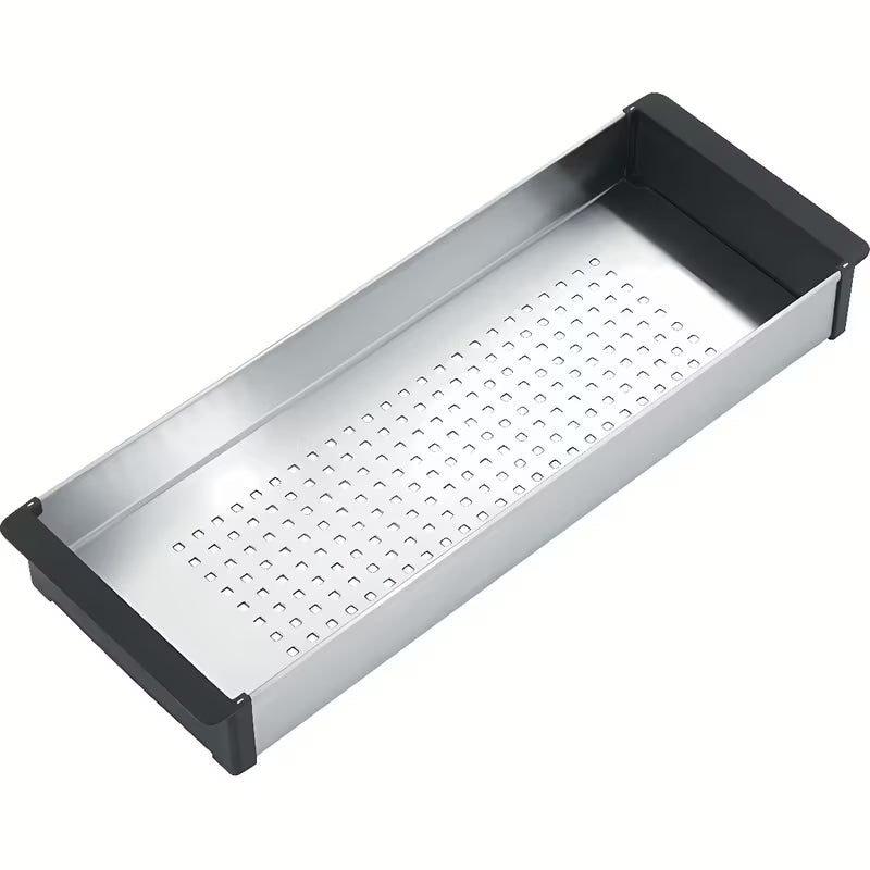 Ocjedna skleda Franke u izvedbi inox i crna plastika s perforiranim dnom