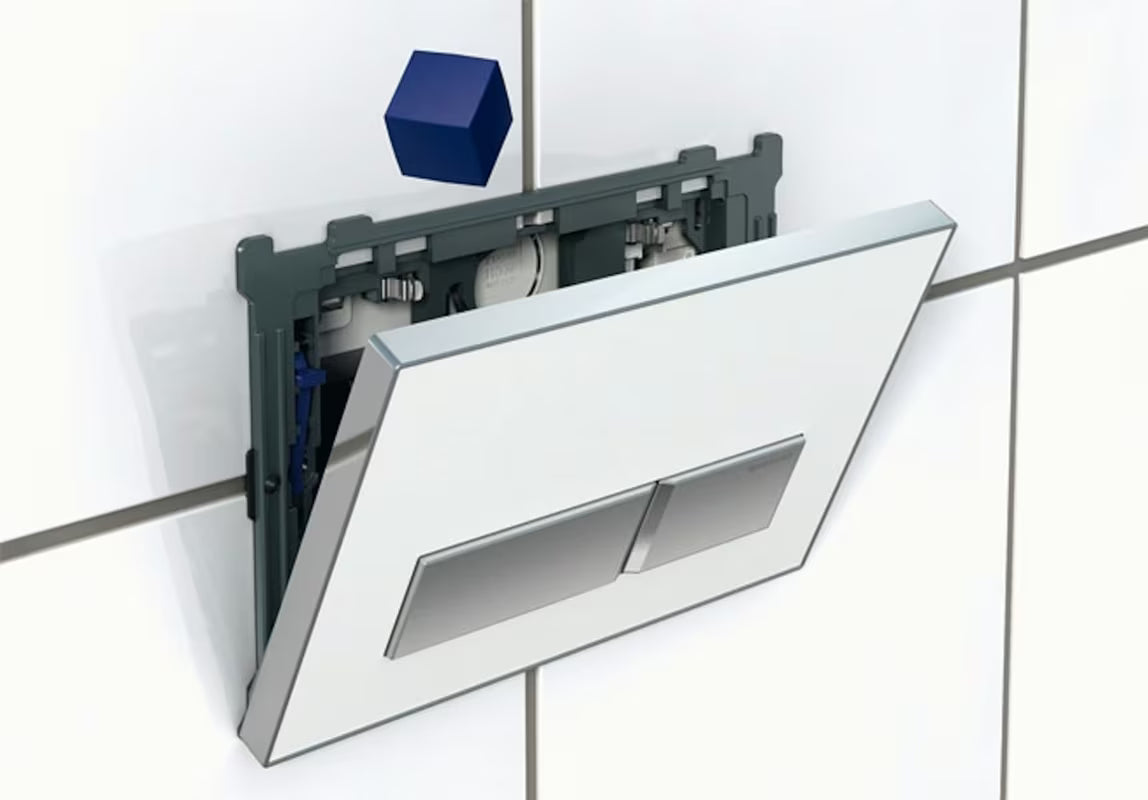 Geberit Sigma komplet pro za vstavljanje WC školjka tablet v podometni splakovalnik s čelnim upravljanjem
