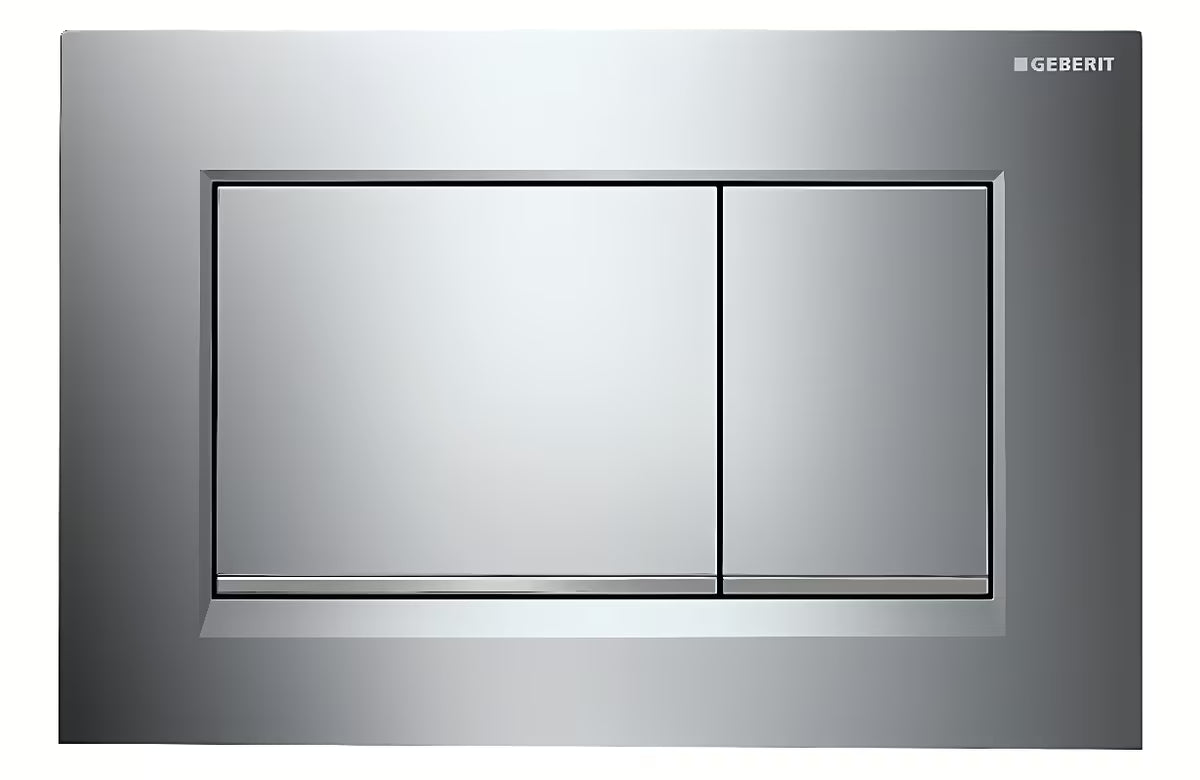 Aktivirna tipka Geberit Sigma30 pro v sijajnem kromu z mat trakom pro za podometni splakovalnik Sigma
