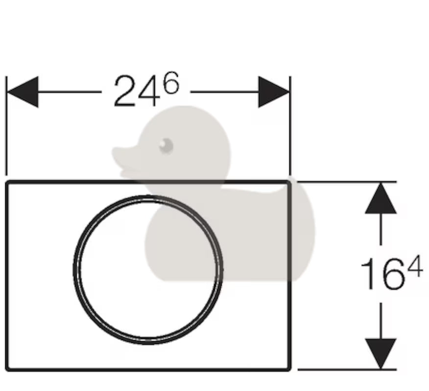 Bijela aktivirna tipka Geberit Sigma10 sa sjajno kromiranim prstenom pro ispiranje Start/Stop