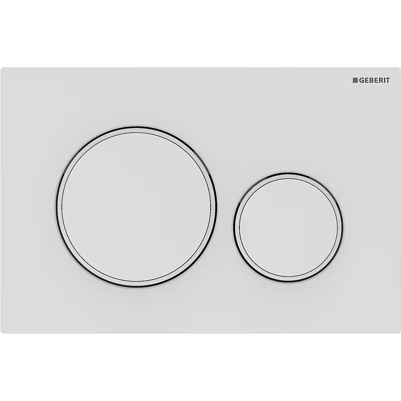 Geberit Sigma20 aktivirna tipka v mat beli barvi pro DualFlush za podometne splakovalnike Geberit Sigma