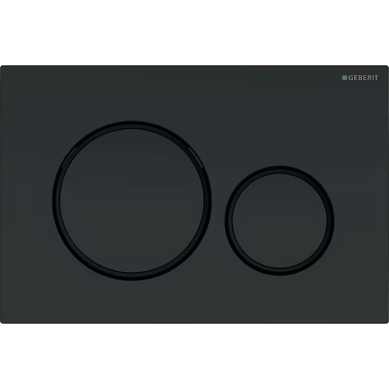 Aktivirna tipka Geberit Sigma20 v črni mat barvi pro podometnega splakovalnika Geberit Sigma.