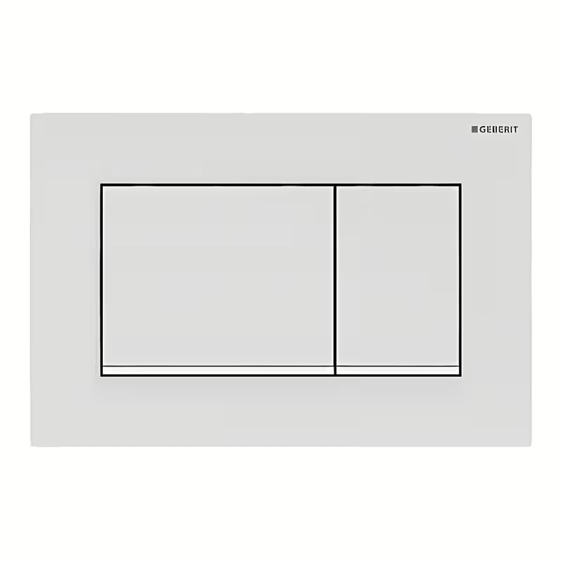 Geberit Sigma30 aktivirna tipka pro za podžbukni vodokotlić u mat bijeloj boji sa sjajnom bijelom prugom
