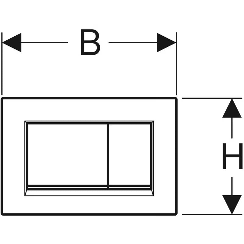 Geberit Sigma30 aktivirna tipka pro za podžbukni vodokotlić u mat bijeloj boji sa sjajnom bijelom prugom