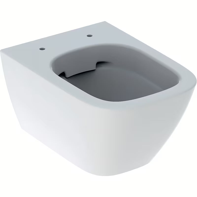 Geberit Smyle Square viseča WC školjka brez splakovalnega kroga v beli barvi s skritim pritrjevanjem