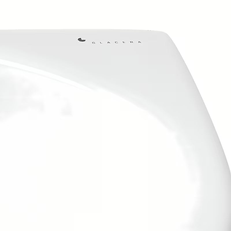 Bijeli keramički kotno umivalnik Glacera Bigio 42x29,5 cm s otvorom pro za slavinu lijevo