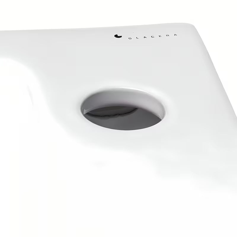 Bijeli keramički umivalnik Glacera Project 45x24 cm s otvorom pro za slavinu desno