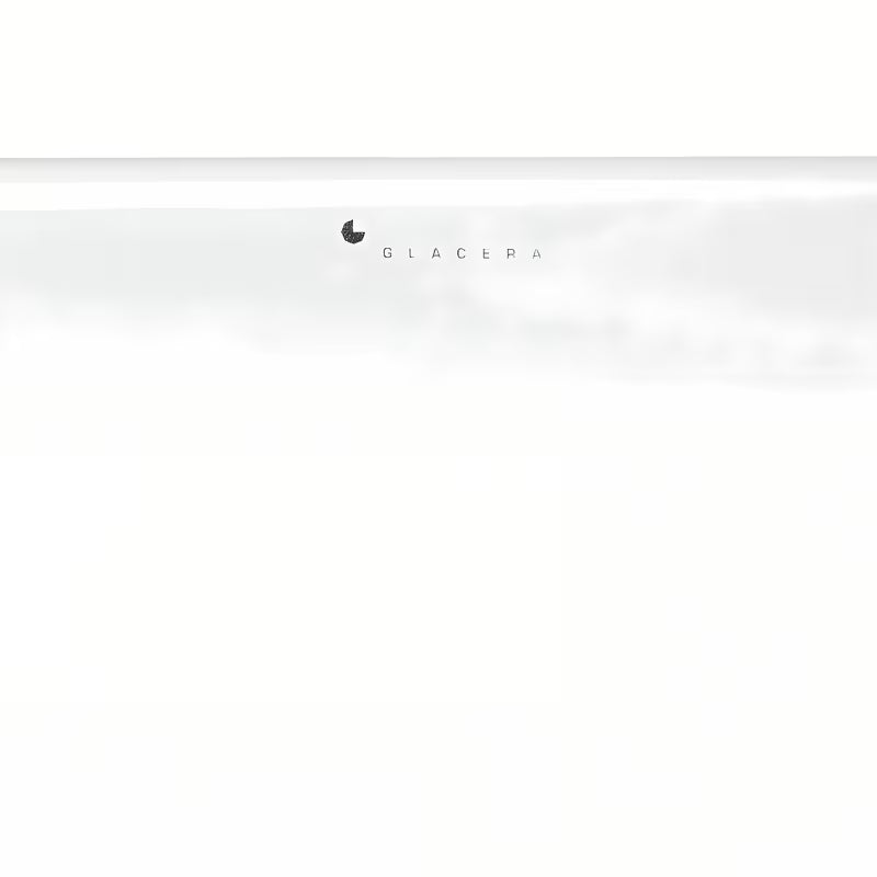 Bijeli keramički umivalnik na ploščo Glacera Vallone 49 x 30 cm brez preliva zaobljenog oblika.