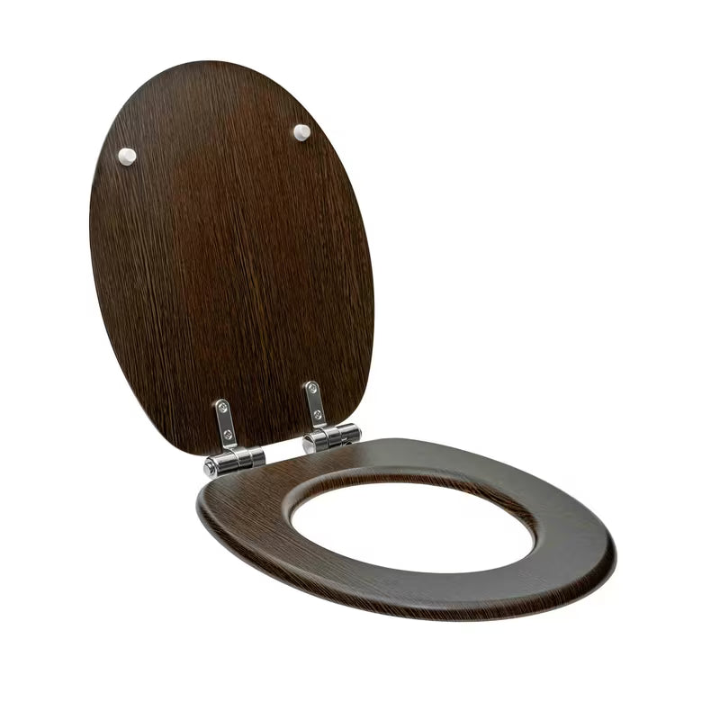 WC deska Glacera u dekoru wenge sa šarkama mehko Zapiranje Soft Close i Easy pričvršćenjem