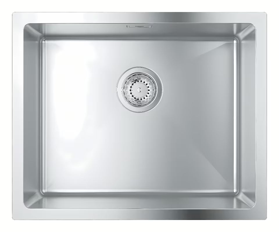 Nerjavno jekleno pomivalno korito Grohe K700U s satinirano površino in odtokom 3,5"