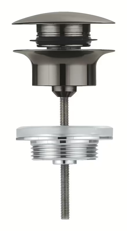 Odtok za umivalnik Grohe v izvedbi brushed hard graphite s klik-klak zapiralom