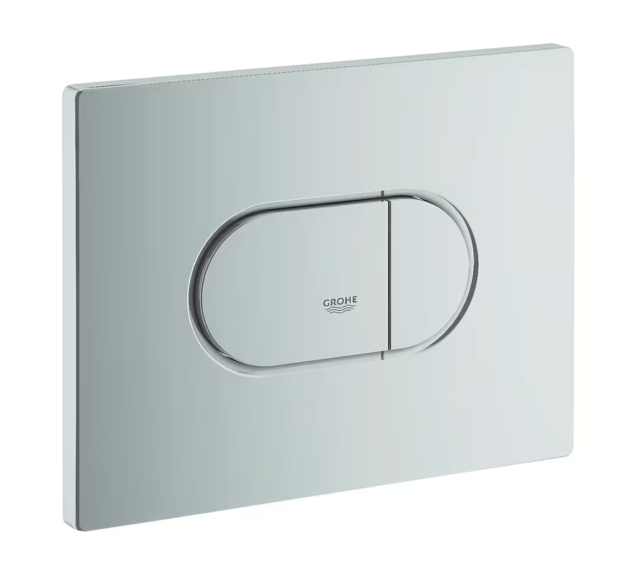 Aktivirna tipka Grohe Arena Cosmopolitan v izvedbi chrome-matt pro 2-količinsko splakovanje ali start/stop