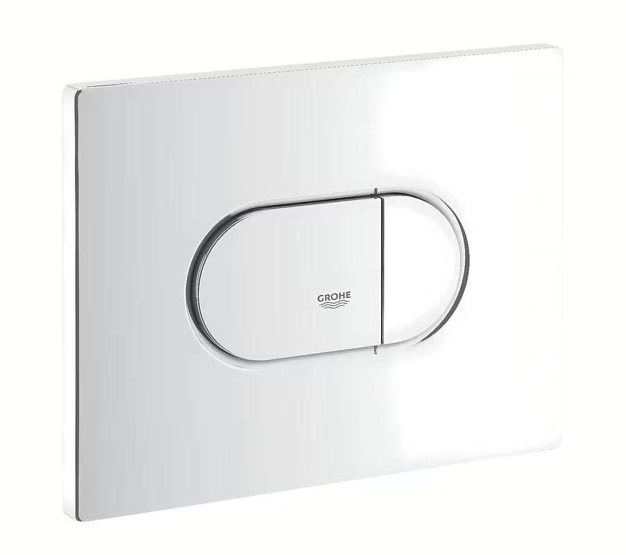 Bijelo aktivirna tipka Grohe Arena Cosmopolitan pro s dvokoličinskim ispiranjem i funkcijom start/stop