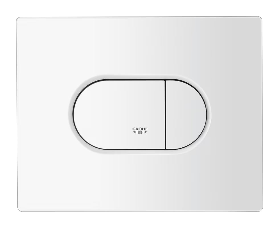 Bijelo aktivirna tipka Grohe Arena Cosmopolitan pro s dvokoličinskim ispiranjem i funkcijom start/stop