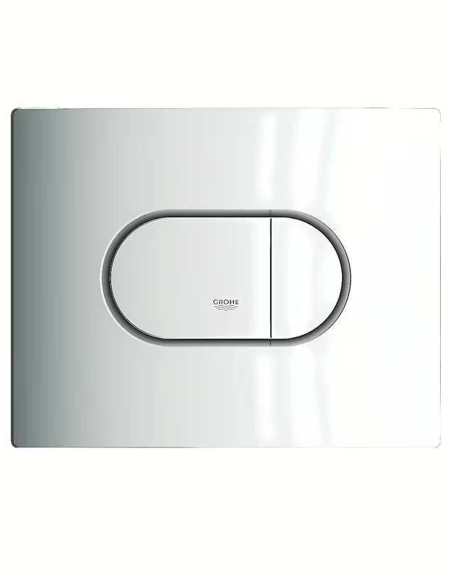Aktivirna tipka Grohe Arena Cosmopolitan u izvedbi chrome-matt pro dvokoličinsko ispiranje ili start/stop