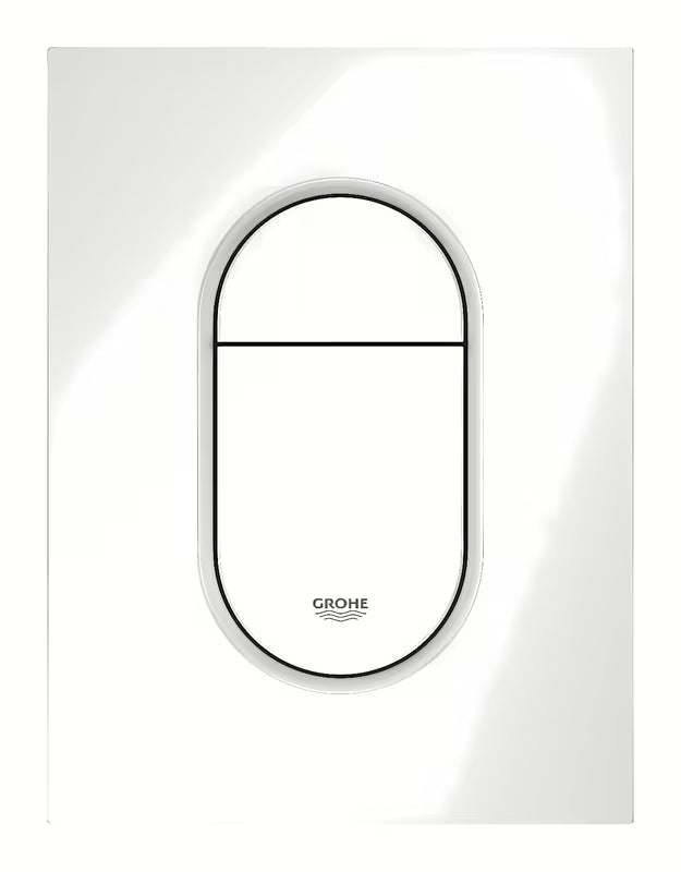 Ispirna tipka Grohe Arena Cosmopolitan S u alpsko bijeloj boji pro podometne splakovalniki s DualFlush i start/stop