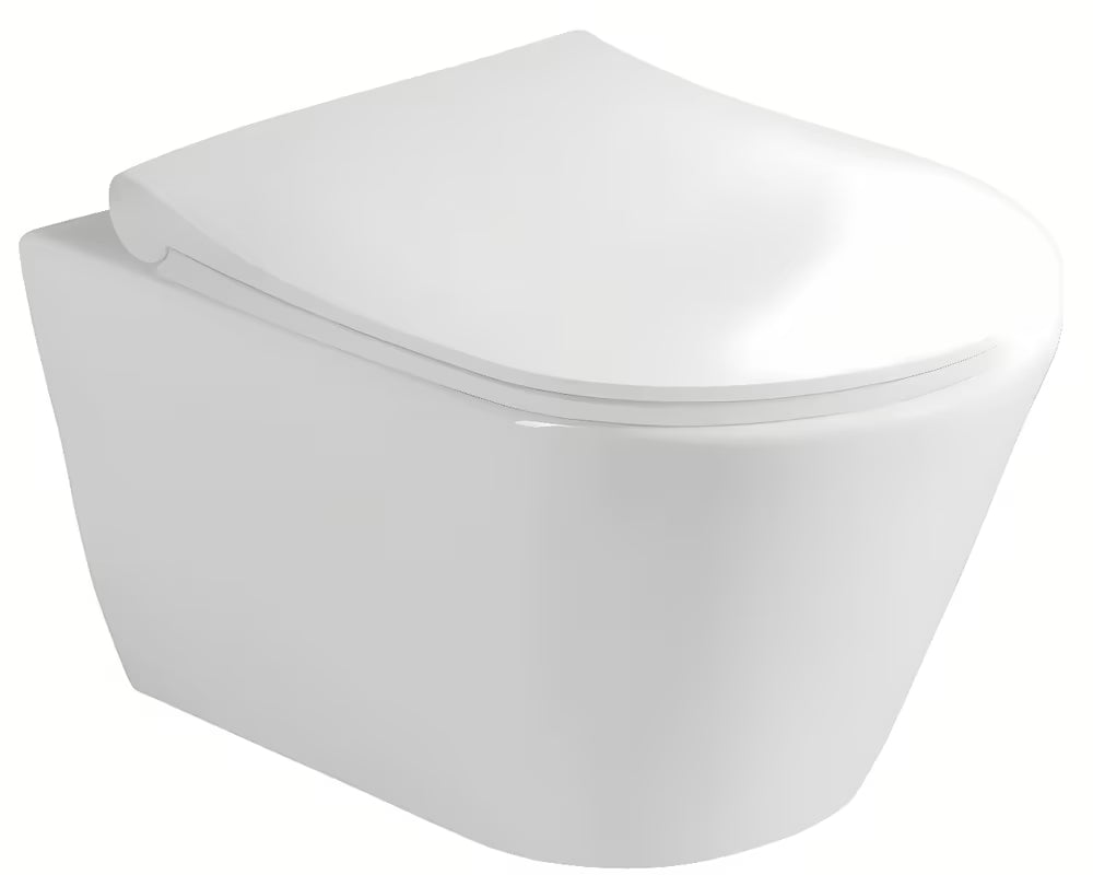 Viseči WC set Glacera Ava z modulom Grohe Rapid SL, splakovalnikom in aktivirno tipko Skate Cosmopolitan