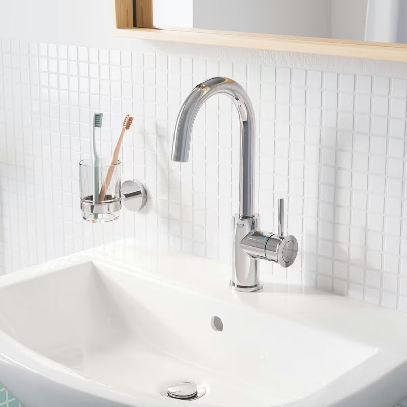 Viseči umivalnik Grohe Bau Ceramic 60 v beli barvi z odprtino pro za armaturo in prelivom