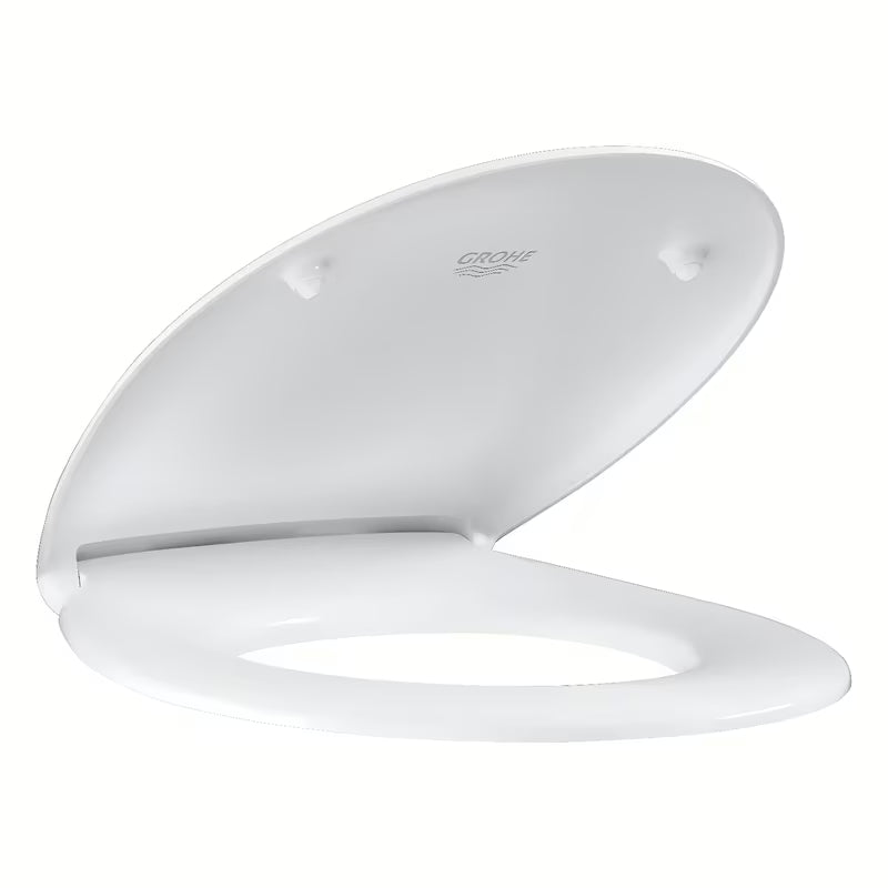 Bela WC deska Grohe Bau Ceramic iz duroplasta s hitrim snemanje in nerjavnimi tečaji