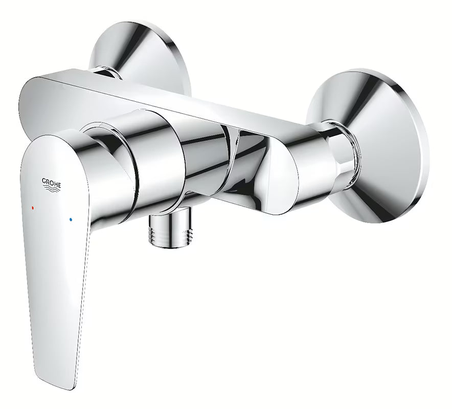 Enoročna stenska armatura za tuš Grohe bauedge v krom izvedbi brez tuš seta