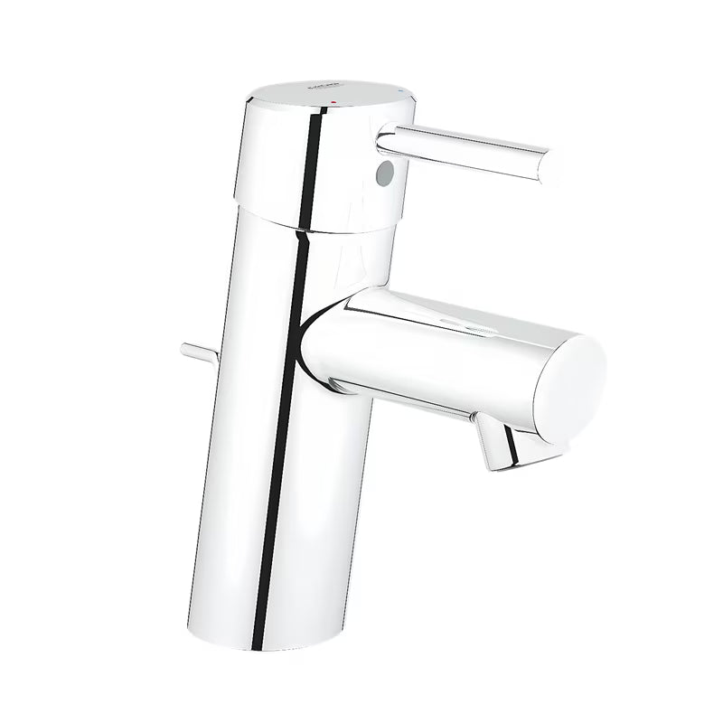 Kromirana armatura za umivalnik Grohe Concetto New z ročnim upravljanjem in izlivom.