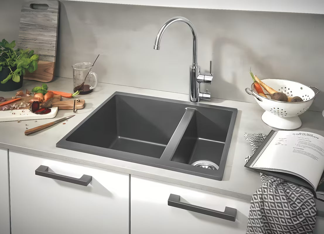 Kromirana armatura za pomivalno korito Grohe Concetto New s visokim zakretnim izljevom