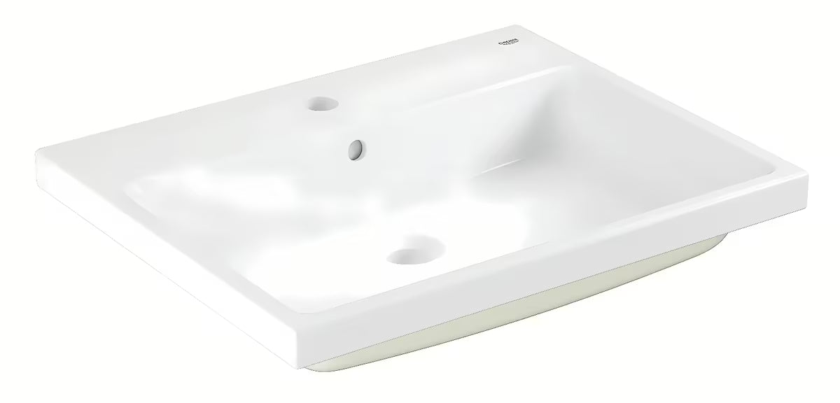 Vgradni umivalnik Grohe Cube Ceramic na pult v barvi alpine white