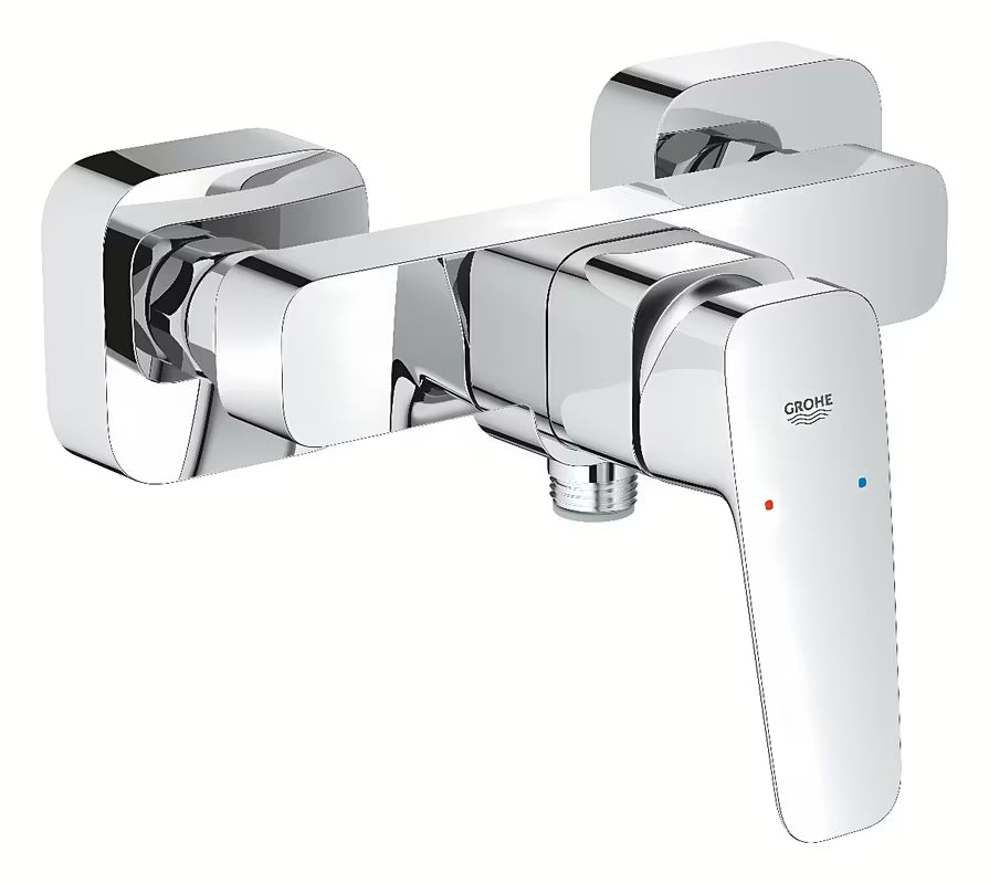 Grohe Cubeo enoročna stenska armatura za tuš v krom izvedbi s spodnjim iztokom tuši