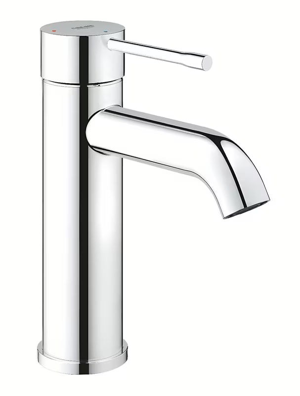 Kromirana armatura za umivalnik Grohe Essence z ročnim upravljanjem in odtočnim kompletom push-open