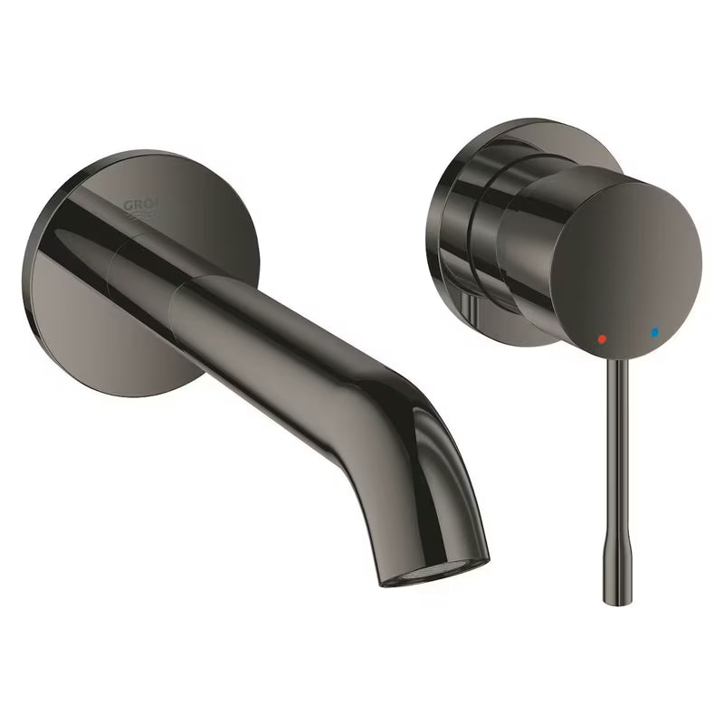 Podometna stenska armatura za umivalnik Grohe Essence New v izvedbi Hard Graphite