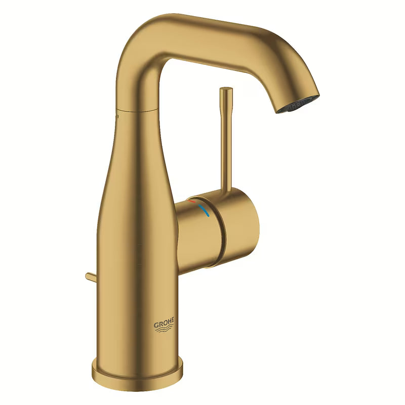 Grohe Essence New enoročna armatura za umivalnik z odtokom v izvedbi Brushed Cool Sunrise