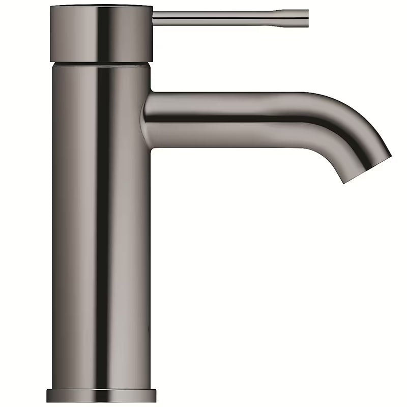Umivalniška enoročna armatura Grohe Essence New z visokim izlivom v površinski obdelavi Hard Graphite.