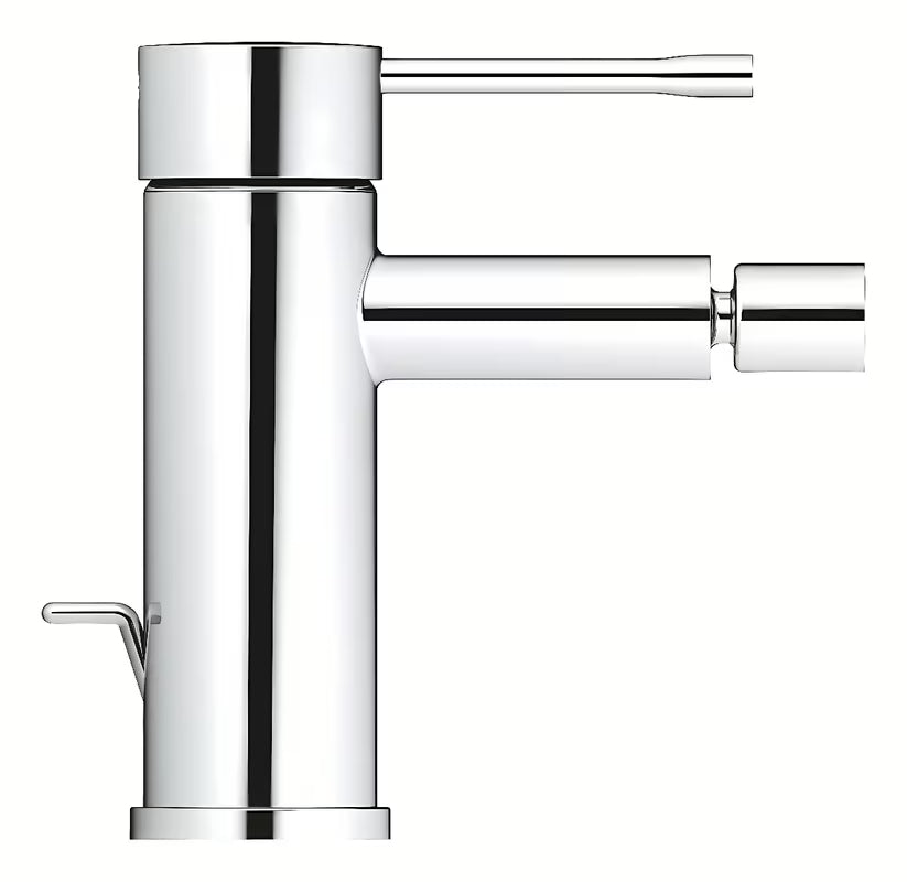 Kromirana enoročna armatura za bide Grohe Essence New z odtokom in zglobnim perlatorjem