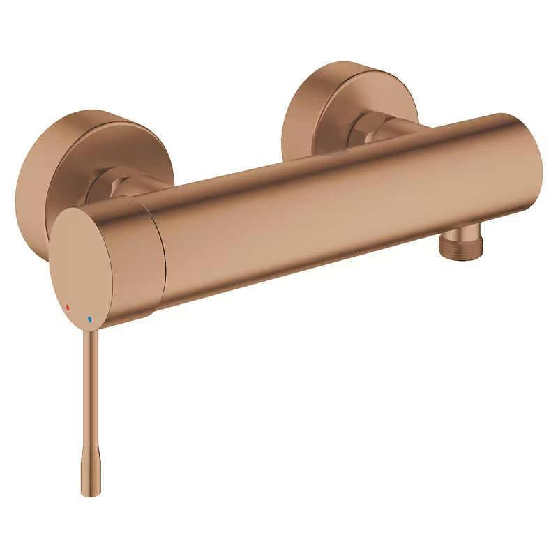 Enoročna stenska armatura za tuš Grohe Essence New v površinski obdelavi brushed warm sunset.