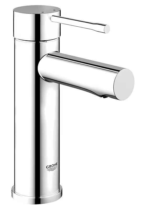 Kromirana armatura za umivalnik Grohe Essence New z ročnim upravljanjem in gladkim ohišjem