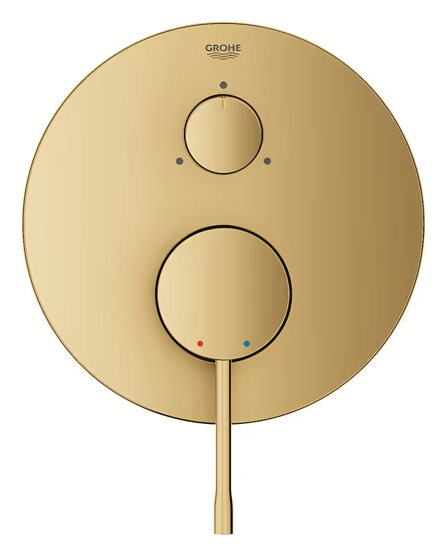 Podometna tuš/kada armatura za kad Grohe Essence New u obradi Brushed Cool Sunrise s ručicom i 3-smjernim preusmjerivačem.