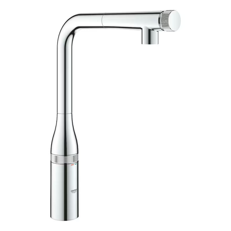 Grohe Essence smartcontrol armatura za pomivalno korito v kromu z visokim vrtljivim izlivom in izvlečno prho