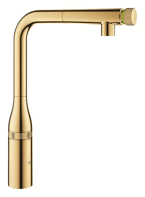 Grohe Essence smartcontrol armatura za pomivalno korito cool sunrise z izvlečno prho in visokim vrtljivim izlivom
