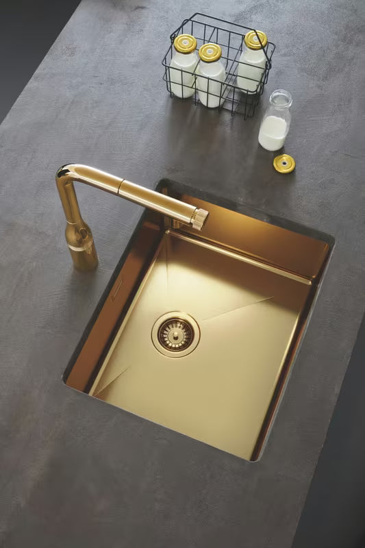 Grohe Essence smartcontrol armatura za pomivalno korito cool sunrise z izvlečno prho in visokim vrtljivim izlivom